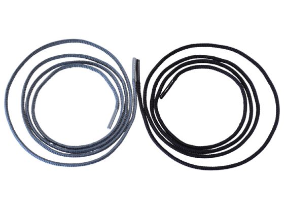 Black and grey primal runamoc laces